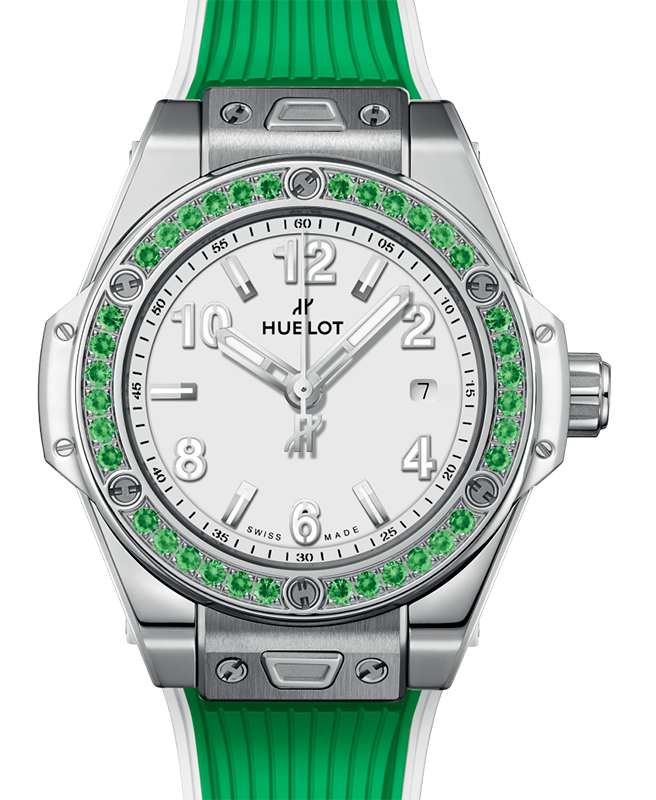Hublot Big Bang 3-Hands One Click Joyful Steel Apple Green White Dial 33 mm 485.SG.2210.RX.1222 - BRAND NEW