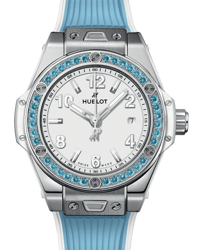 Hublot Big Bang 3-Hands One Click Steel Sky Blue White Dial 33mm 485.SL.2210.RX.1207 - BRAND NEW