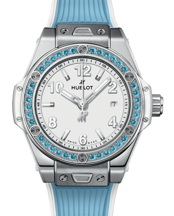 Hublot Big Bang 3-Hands One Click Steel Sky Blue White Dial 33mm 485.SL.2210.RX.1207 - BRAND NEW