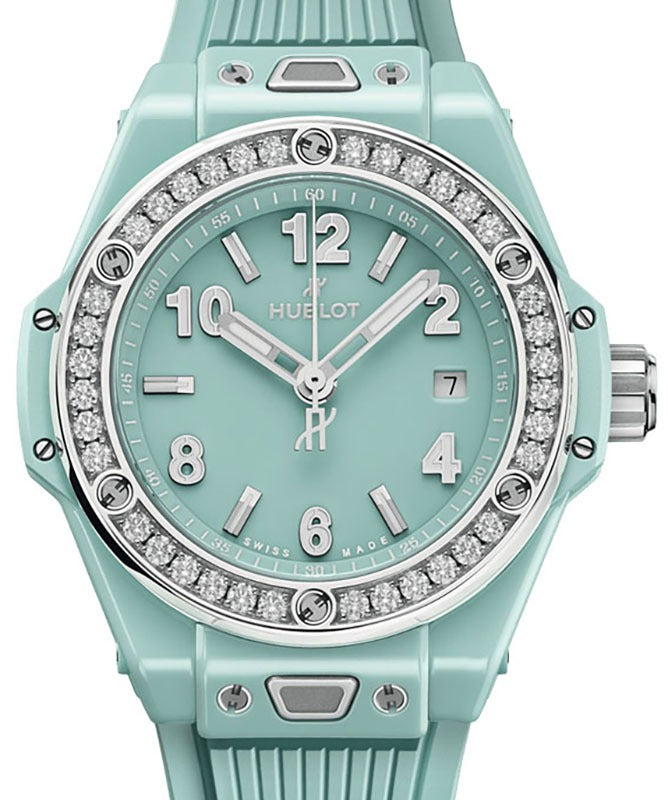 Hublot Big Bang One Click Ceramic Diamonds Mint Green 485.GS.5271.RX.1204 - BRAND NEW
