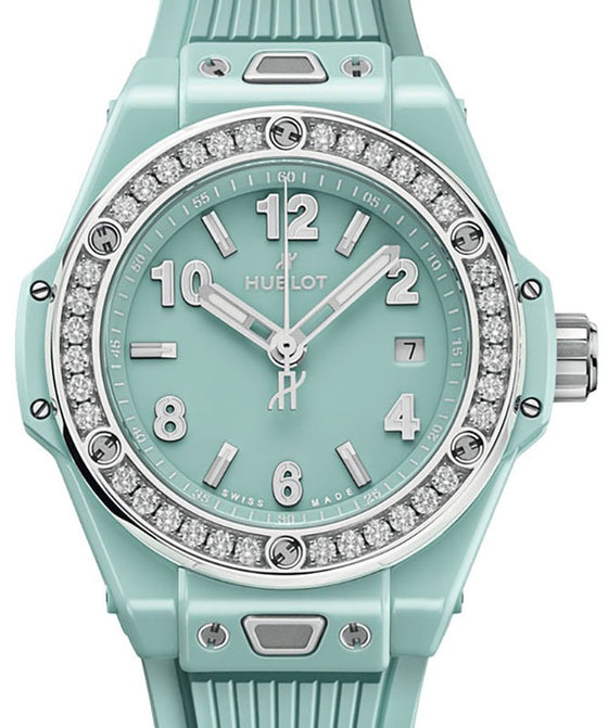 Hublot Big Bang One Click Ceramic Diamonds Mint Green 485.GS.5271.RX.1204 - BRAND NEW