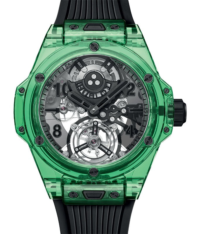 Hublot Big Bang Tourbillon Automatic Green Saxem 44mm 429.JG.0110.RT - BRAND NEW