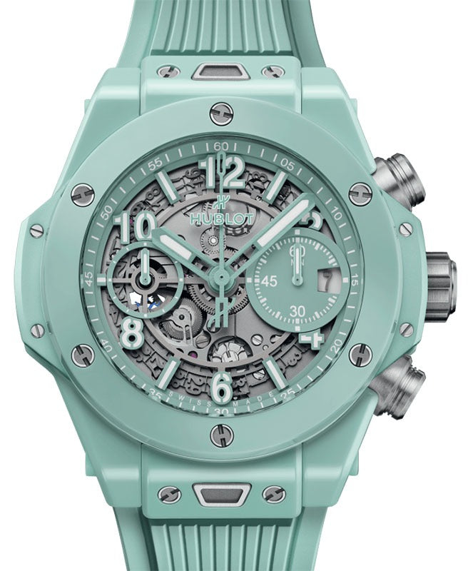 Hublot Big Bang Mint Green Ceramic 42mm Skeleton Dial 441.GS.5221.RX - BRAND NEW