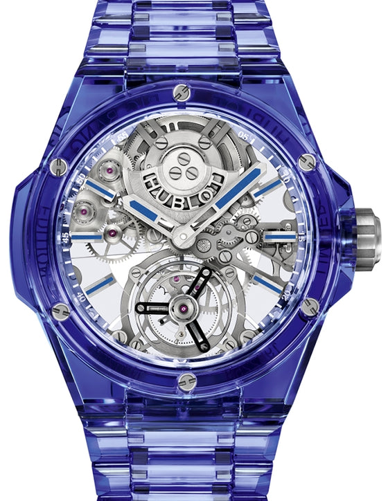 Big Bang Integrated Tourbillon Full Blue Sapphire 43mm 455.JL.0120.JL - BRAND NEW