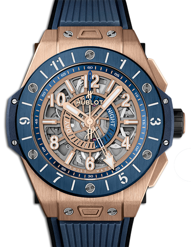 Hublot Big Bang Unico GMT King Gold Blue Ceramic 45mm 471.OL.7128.RX