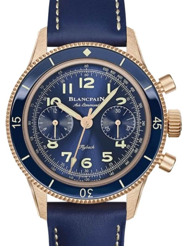 Blancpain Air Command Chronograph Rose Gold 42.5mm Leather Strap AC02 36B40 63A - BRAND NEW