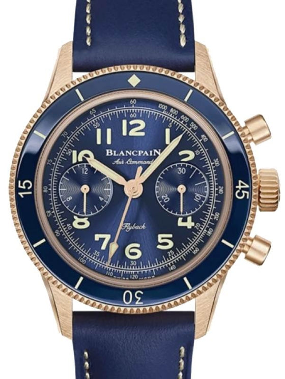 Blancpain Air Command Chronograph Rose Gold 42.5mm Leather Strap AC02 36B40 63A - BRAND NEW
