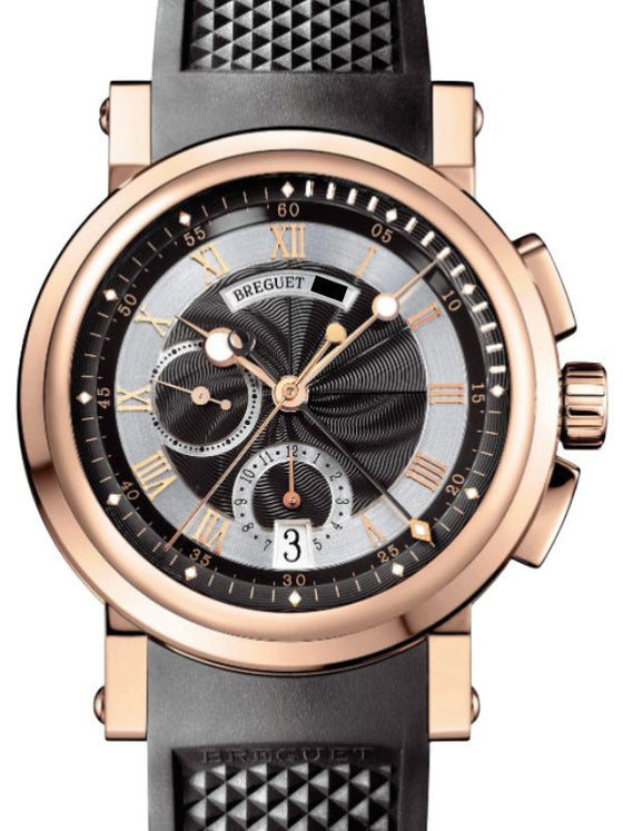 Breguet Marine Chronograph 5827BR/Z2/5ZU Men's 42mm 18k Rose Gold Date
