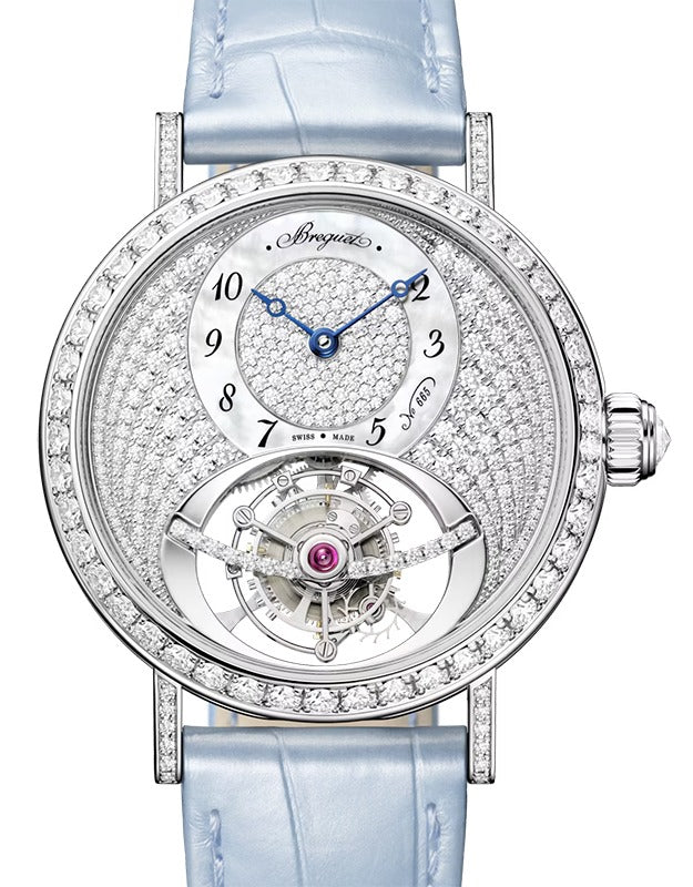 Breguet Classique Tourbillon 3358 White Gold 35mm Mother of Pearl Diamond Dial 3358BB/8D/986 D0