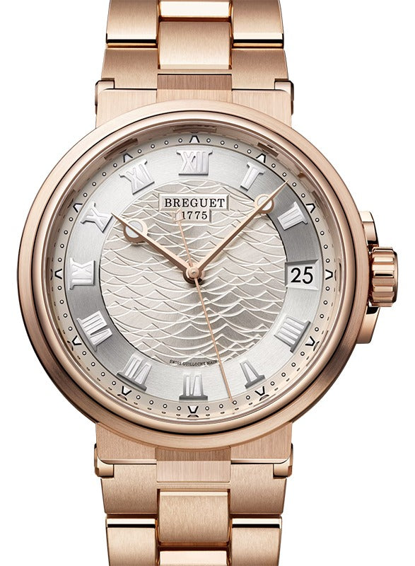 Breguet Marine 5517 Rose Gold 40mm/Bracelet Silvery Dial 5517BR/12/RZ0