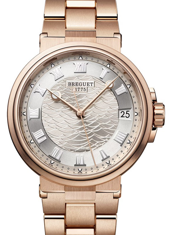 Breguet Marine 5517 Rose Gold 40mm/Bracelet Silvery Dial 5517BR/12/RZ0