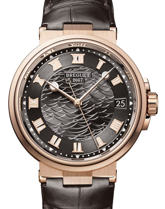 Breguet Marine 5517 Rose Gold 40mm/Leather Slate Dial 5517BR/G3/9ZU