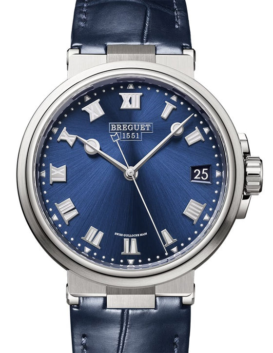 Breguet Marine 5517 Titanium 40mm/Leather Blue Dial 5517TI/Y1/9ZU