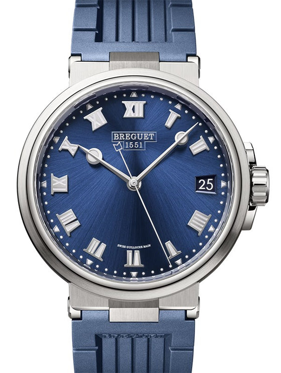 Breguet Marine 5517 Titanium 40mm/Rubber Blue Dial 5517TI/Y1/5ZU
