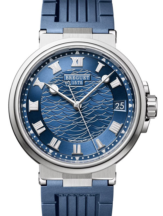 Breguet Marine 5517 White Gold 40mm/Rubber Blue Dial 5517BB/Y2/5ZU