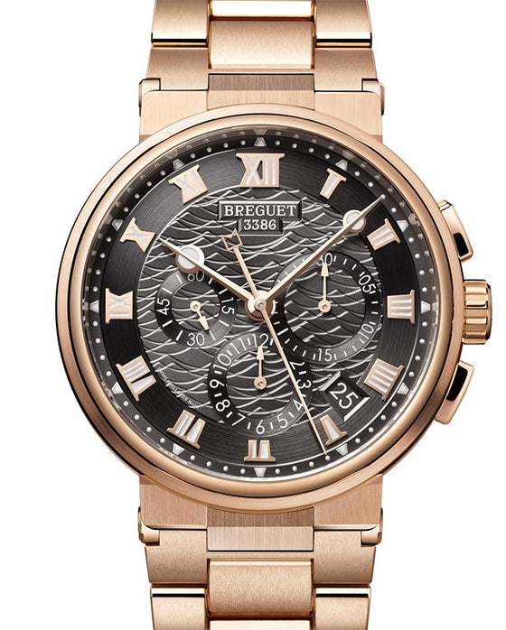 Breguet Marine Chronographe 5527 Rose Gold 42mm/Bracelet Slate Dial 5527BR/G3/RW0