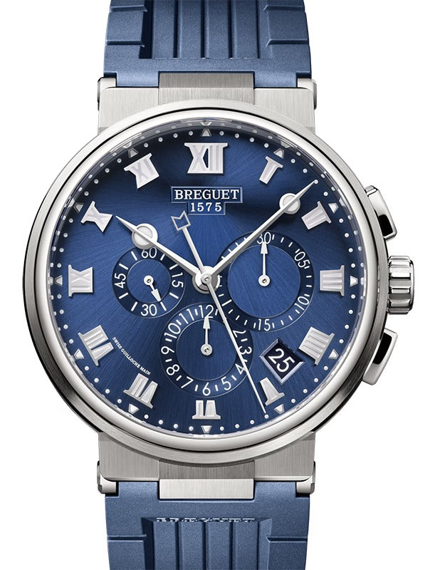 Breguet Marine Chronographe 5527 Titanium 42mm/Rubber Blue Dial 5527TI/Y1/5WV