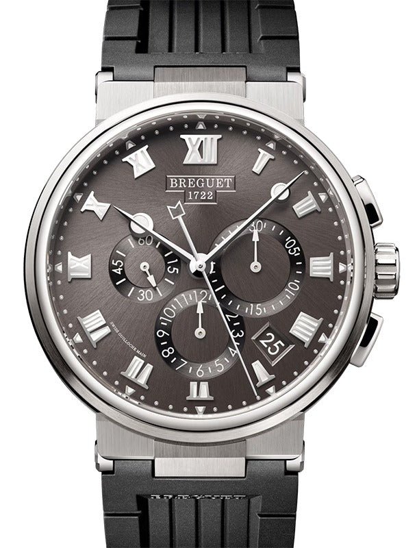 Breguet Marine Chronographe 5527 Titanium 42mm/Rubber Slate Dial 5527TI/G2/5WV