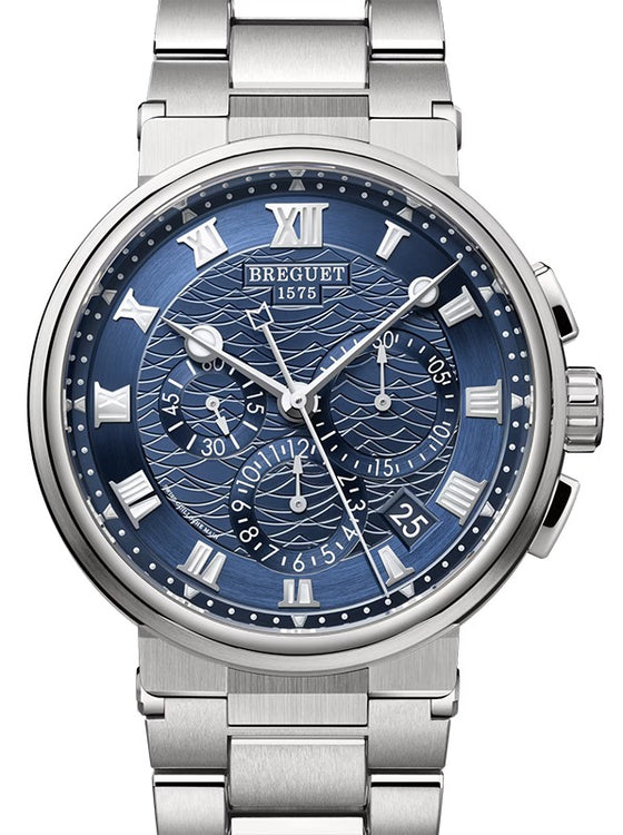 Breguet Marine Chronographe 5527 White Gold 42mm/Bracelet Blue Dial 5527BB/Y2/BW0