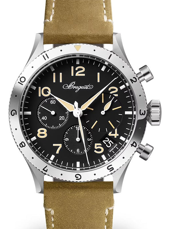 Breguet Type XX Chronographe 2067 Steel 42mm/Leather Black Dial 2067ST/92/3WU