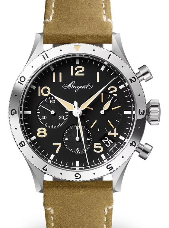 Breguet Type XX Chronographe 2067 Steel 42mm/Leather Black Dial 2067ST/92/3WU