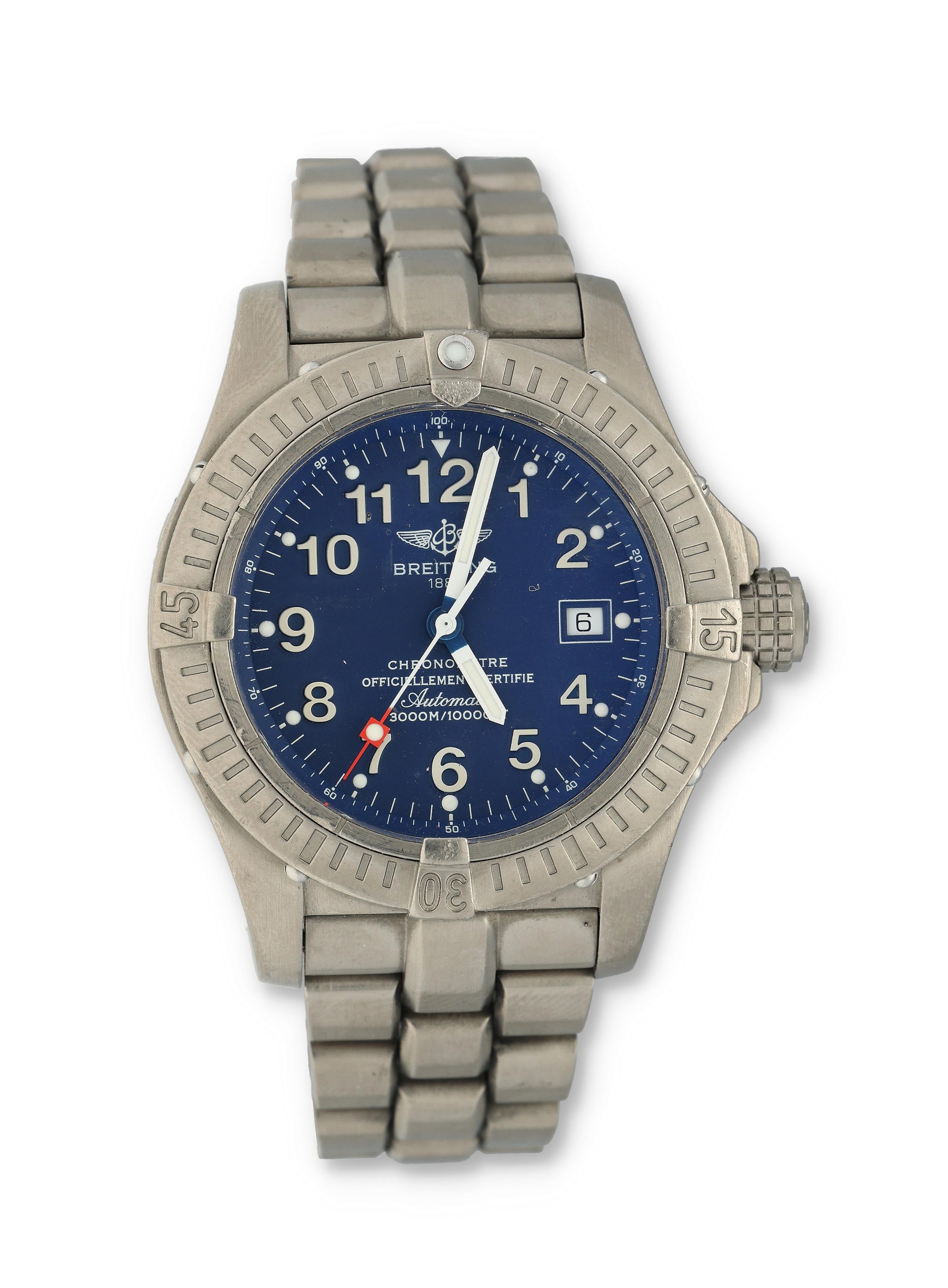 Breitling Avenger Seawolf E17370 Titanium 44mm Blue Arabic Date