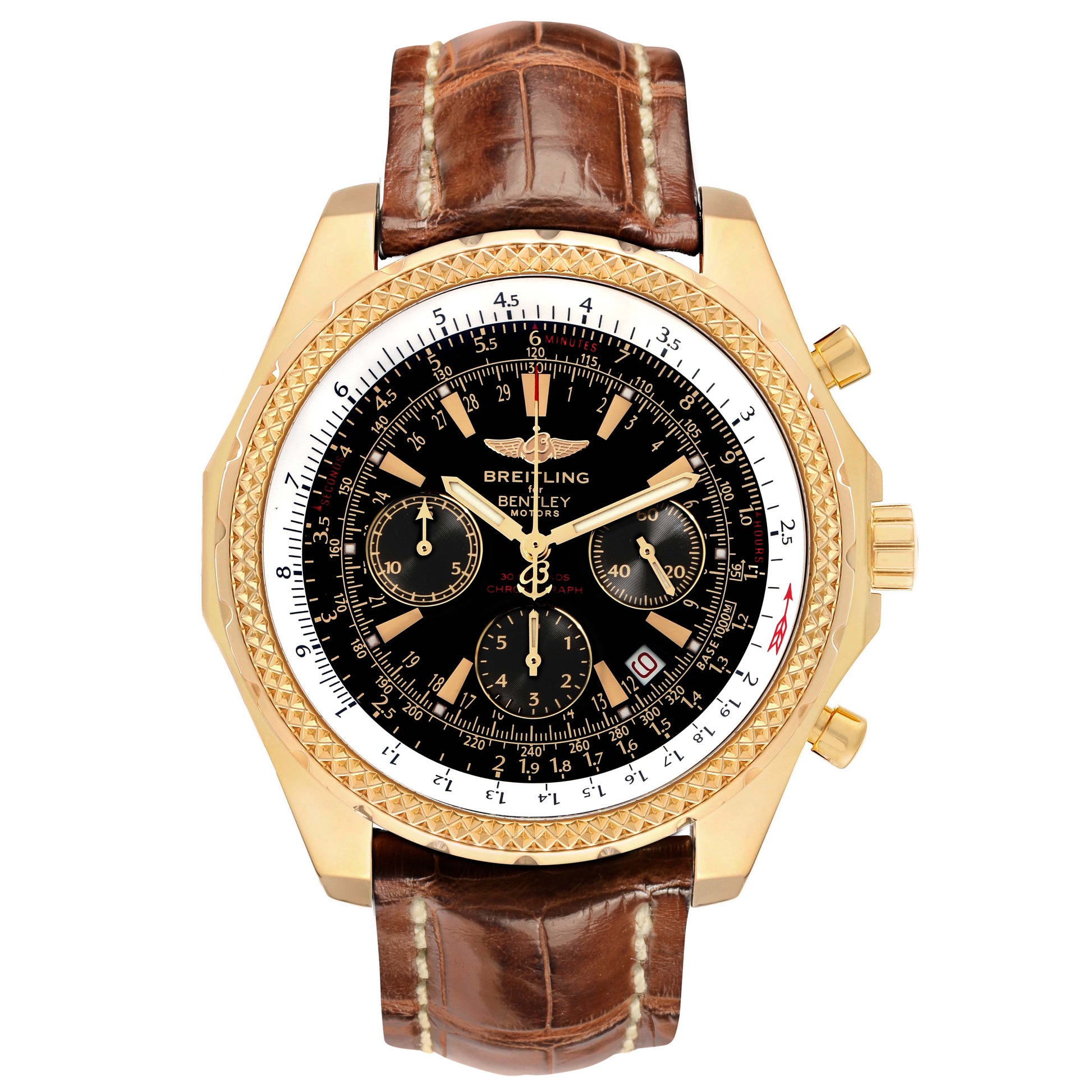 Breitling Bentley Motors K25362 Men's 48mm XL 18k Yellow Gold