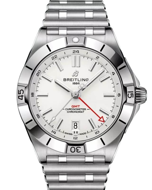 Breitling Chronomat Automatic GMT 40 Stainless Steel White Dial A32398101A1A1
