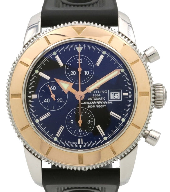 Breitling Superocean Heritage U13320 Chronograph 46mm Rose Gold Steel Black Automatic - PRE-OWNED