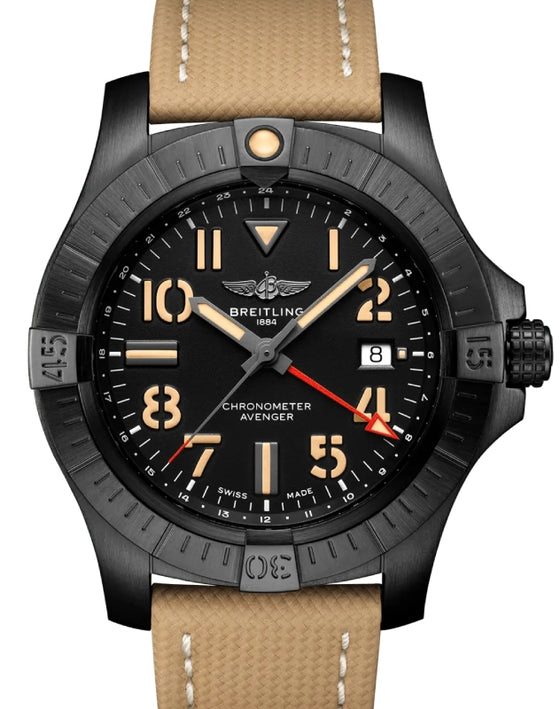 Breitling Avenger Automatic GMT 45 Night Mission DLC Titanium V32395101B1X2 - BRAND NEW
