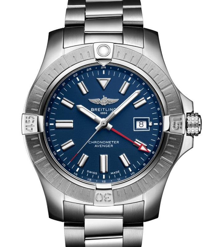 Breitling Avenger Automatic GMT 45 Stainless Steel Blue Dial A32395101C1A1 - BRAND NEW