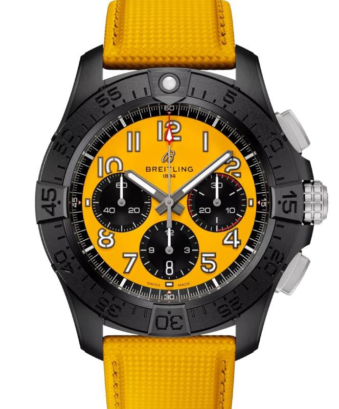 Breitling Avenger B01 Chronograph 44 Night Mission Ceramic Yellow Dial SB0147101I1X1