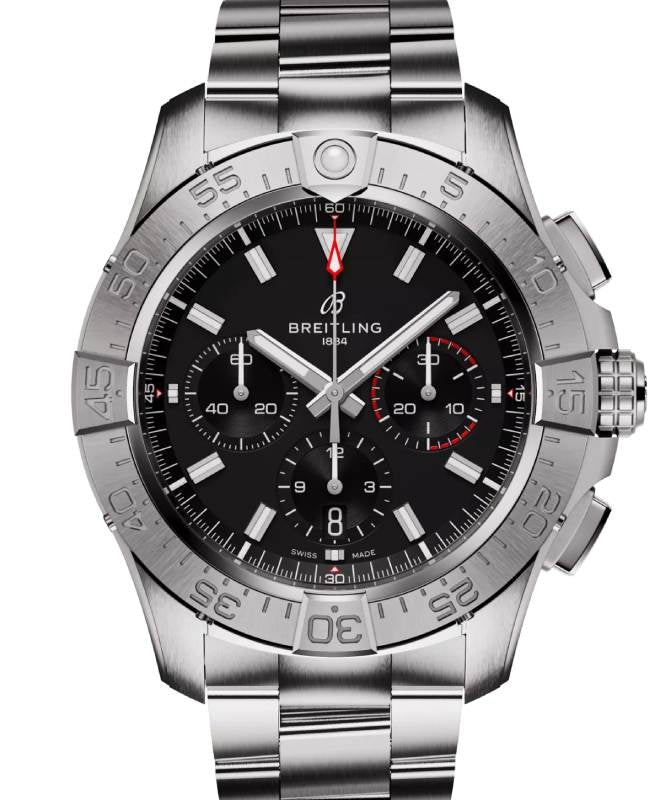 Breitling Avenger B01 Chronograph 44 Stainless Steel Black Dial AB0147101B1A1