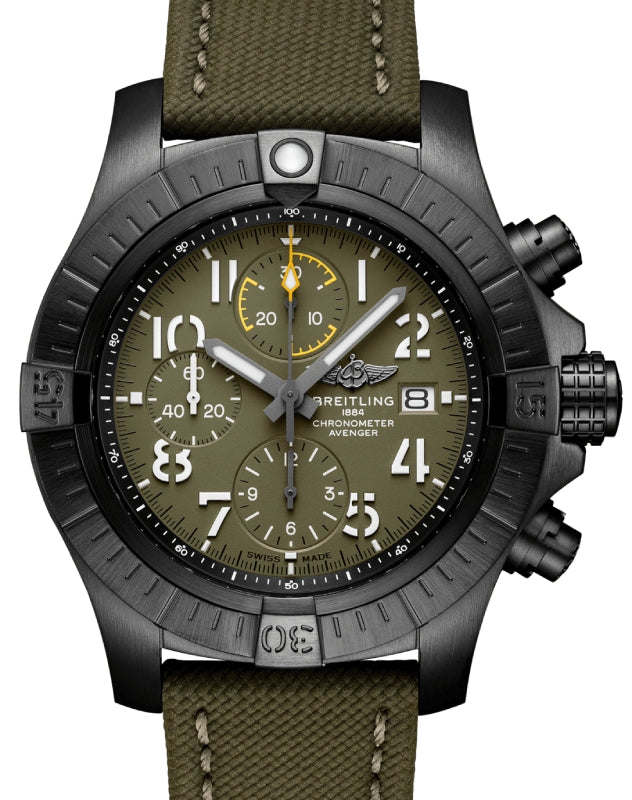 Breitling Avenger Chronograph 45 Night Mission Titanium Green Dial V13317101L1X2