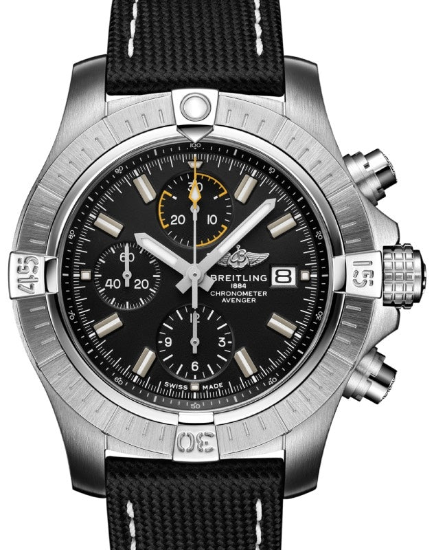 Breitling Avenger Chronograph 45 Stainless Steel Black Dial A13317101B1X1 - BRAND NEW