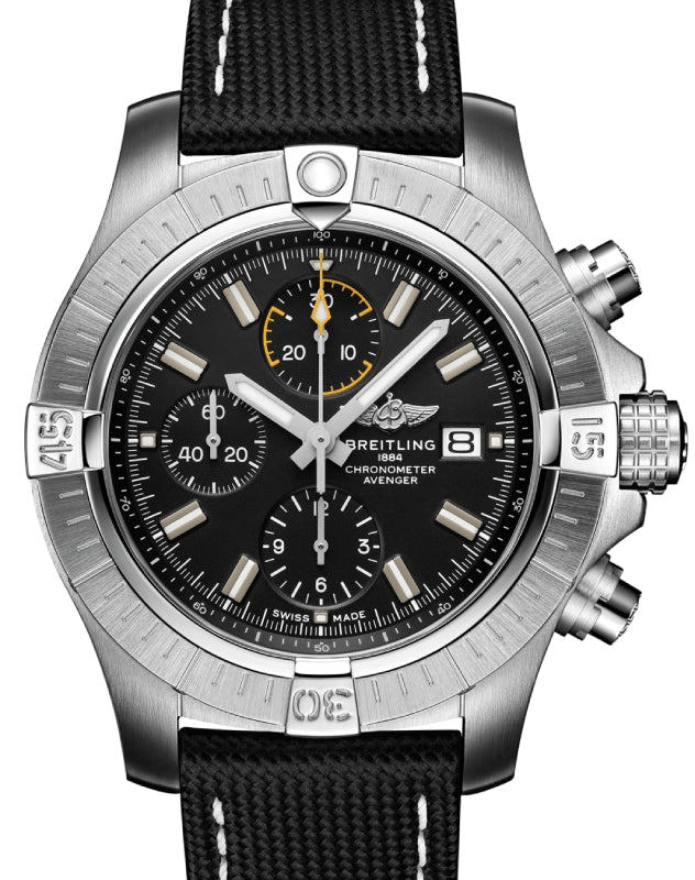 Breitling Avenger Chronograph 45 Stainless Steel Black Dial A13317101B1X2