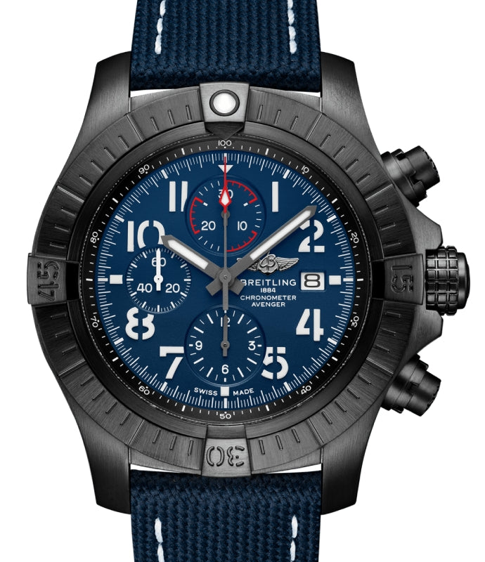 Breitling Avenger Chronograph 48 Night Mission DLC Titanium Blue Dial V13375101C1X1 - BRAND NEW