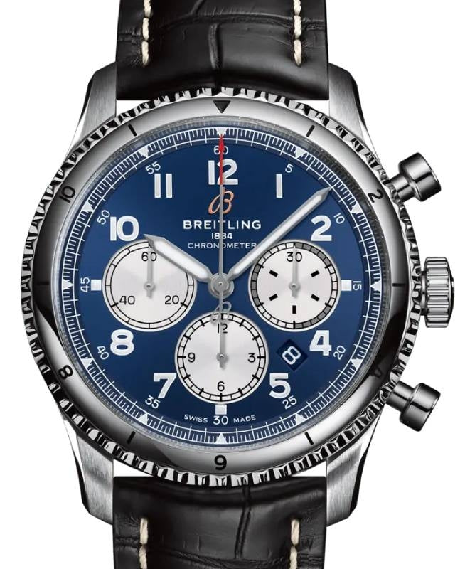 Breitling Aviator 8 B01 Chronograph 43 Stainless Steel Blue Dial AB0119131C1P1 - BRAND NEW