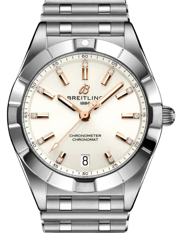 Breitling Chronomat 32 Stainless Steel White Diamond Dial Bracelet A77310101A3A1 - BRAND NEW