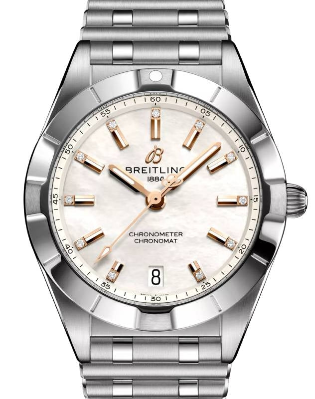 Breitling Chronomat 32 Stainless Steel Mother of Pearl Diamond Dial Bracelet A77310101A4A1 - BRAND NEW