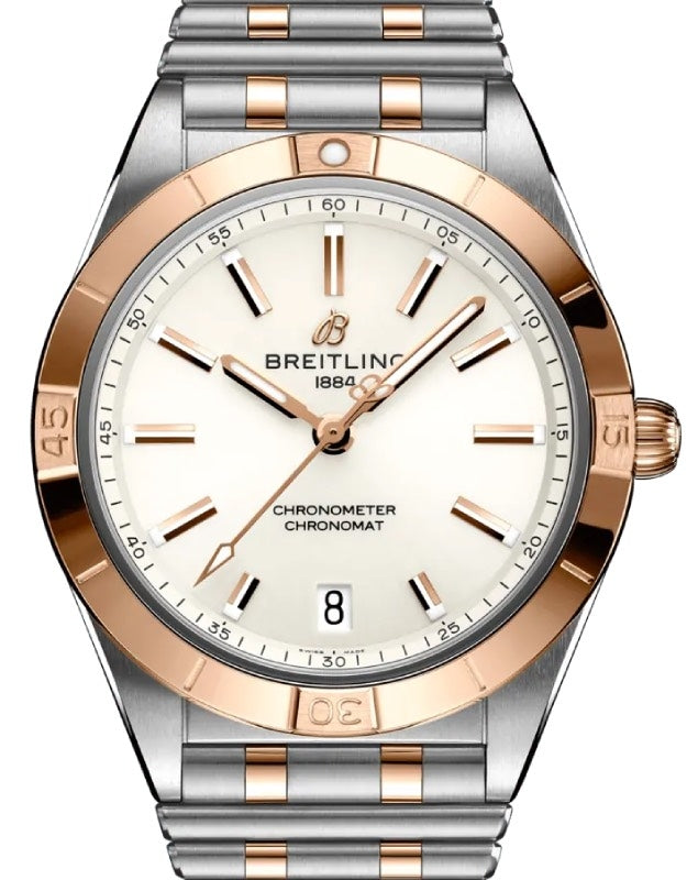 Breitling Chronomat Automatic 36 Stainless Steel/Red Gold White Dial U10380101A1U1 - BRAND NEW
