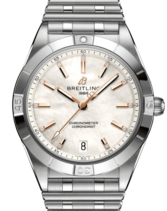 Breitling Chronomat Automatic 36 Stainless Steel Mother of Pearl Diamond Dial A10380101A4A1