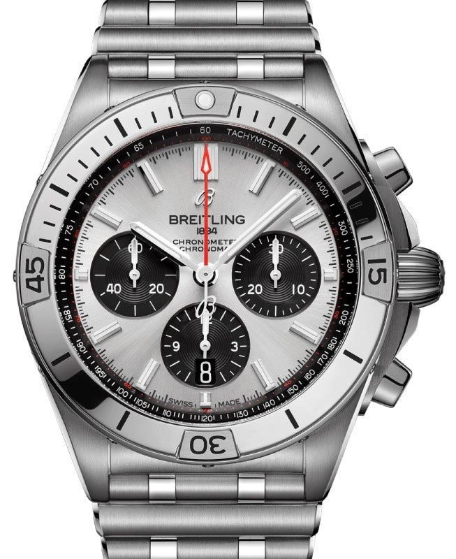 Breitling Chronomat B01 42 Stainless Steel Silver Dial AB0134101G1A1 - BRAND NEW