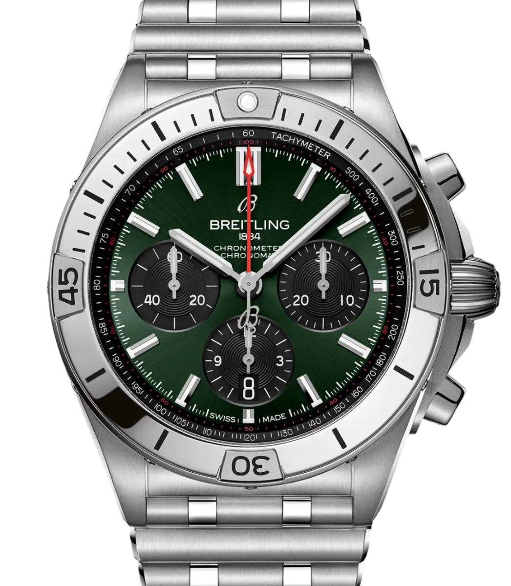 Breitling Chronomat B01 42 Stainless Steel Green Dial AB0134101L2A1