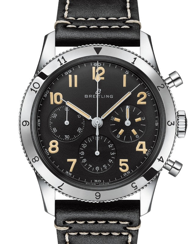 Breitling Classic AVI Ref. 765 1953 Re-Edition Stainless Steel 41mm Black Dial AB0920131B1X1 - BRAND NEW