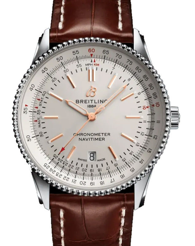 Breitling Navitimer Automatic 41 Stainless Steel 41mm Silver Dial A17326211G1P1 - BRAND NEW