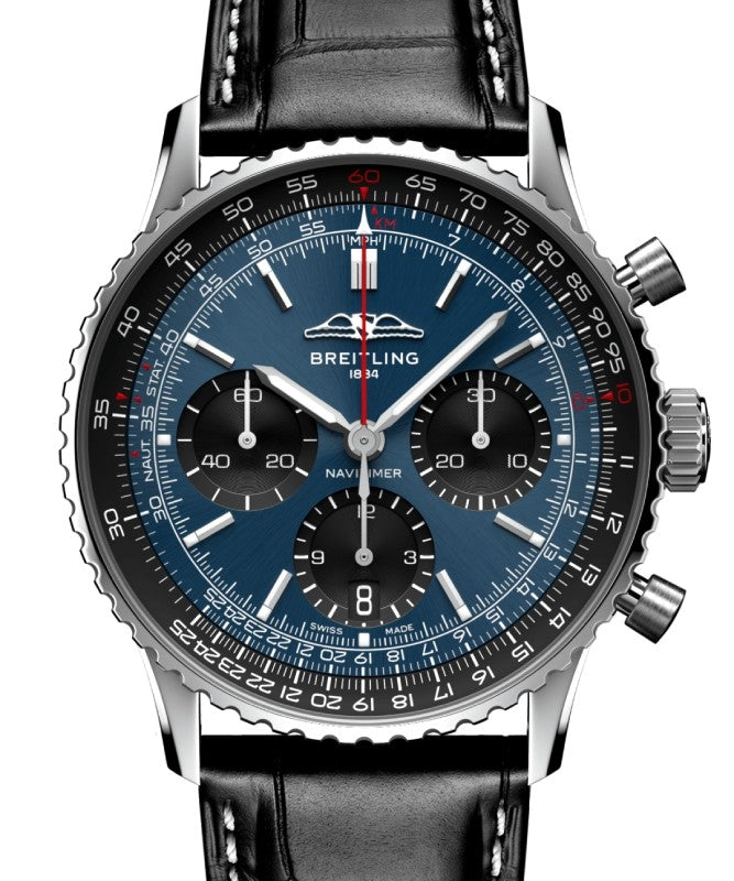 Breitling Navitimer B01 Chronograph 41 Stainless Steel Blue Dial AB0139241C1P1 - BRAND NEW