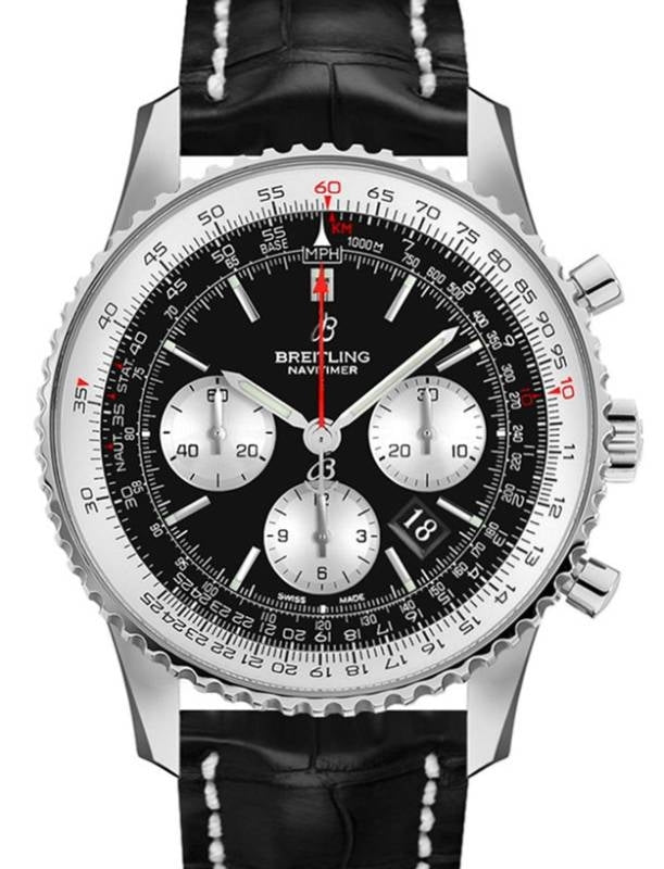 Breitling Navitimer B01 Chronograph 43 Stainless Steel 43mm Black Dial AB0121211B1P1 - BRAND NEW