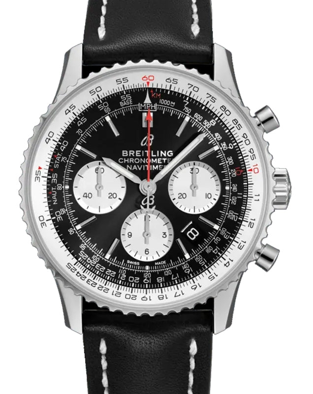 Breitling Navitimer B01 Chronograph 43 Stainless Steel 43mm Black Dial AB0121211B1X1