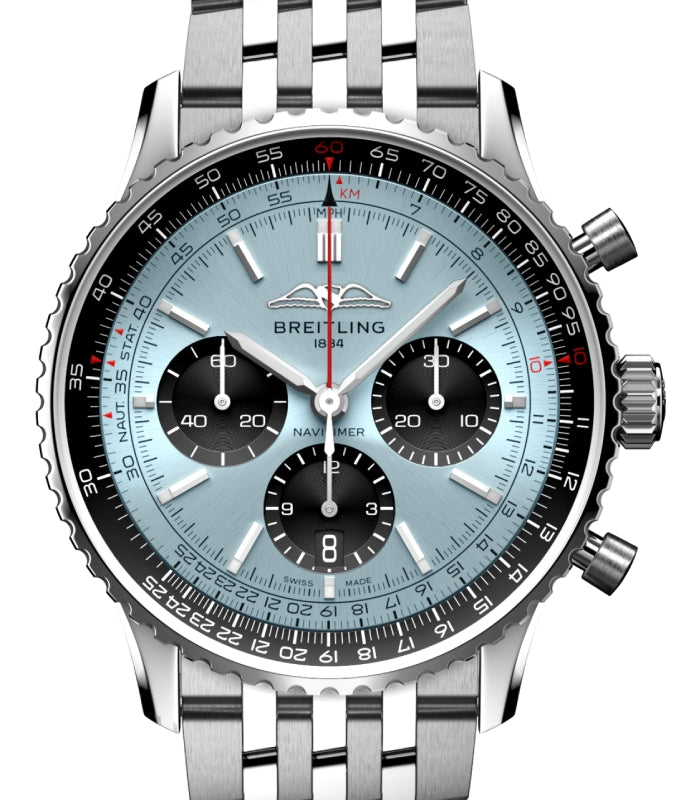 Breitling Navitimer B01 Chronograph 43 Stainless Steel Blue Dial AB0138241C1A1 - BRAND NEW